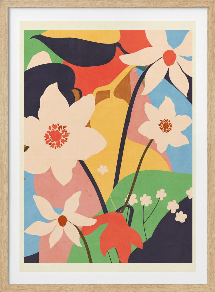 Abstrakte Kunst Landschaft Blumen | Poster