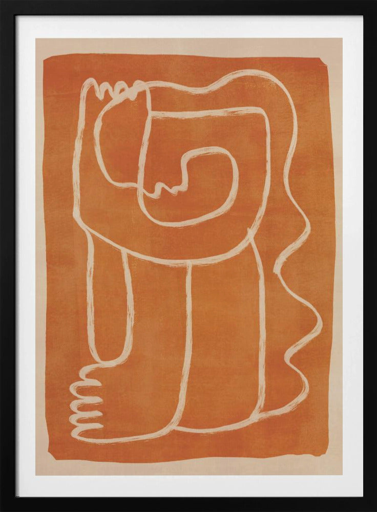Abstrakte Linienkunst Figur | Poster