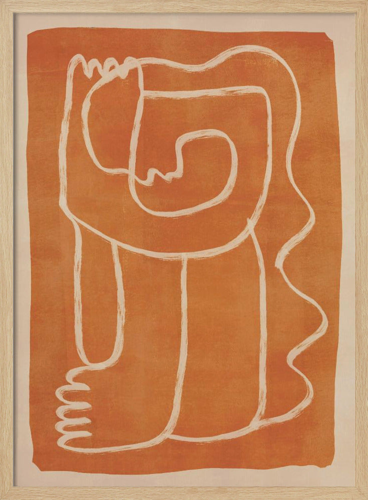 Abstrakte Linienkunst Figur | Poster