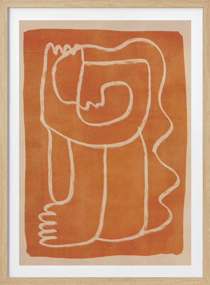 Abstrakte Linienkunst Figur | Poster