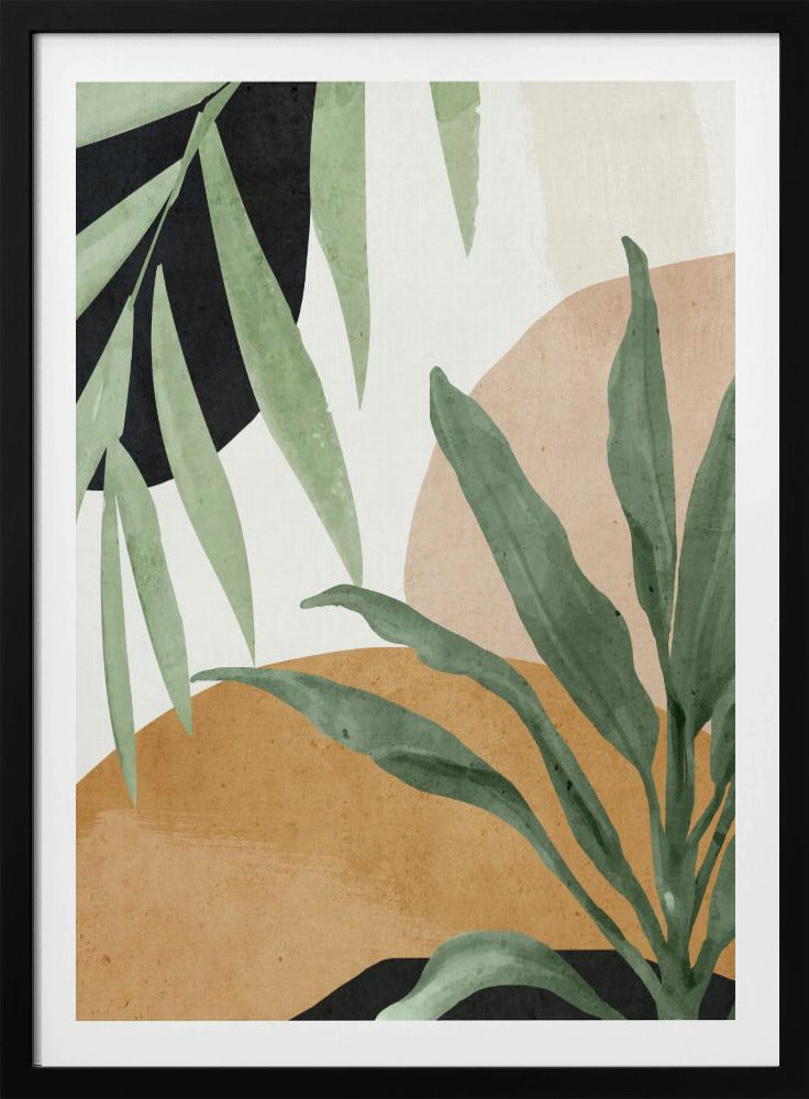 Abstrakte Kunst Tropische Blätter | Poster