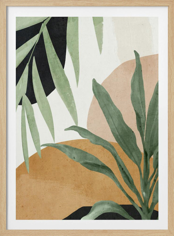 Abstrakte Kunst Tropische Blätter | Poster