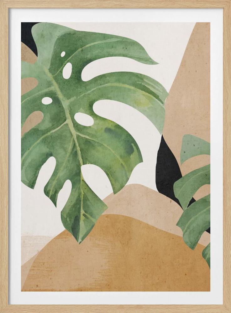 Abstrakte Kunst Tropische Blätter | Poster
