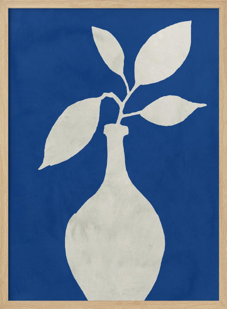 Weiße Vase Silhouette | Poster