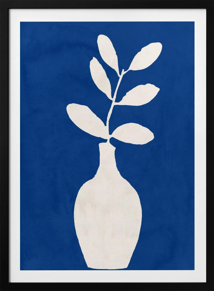 White Vase and Leaves | Poster