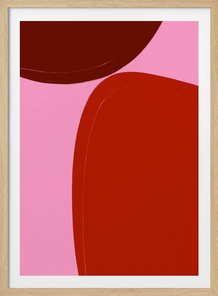 Curved Red Shapes | Poster
