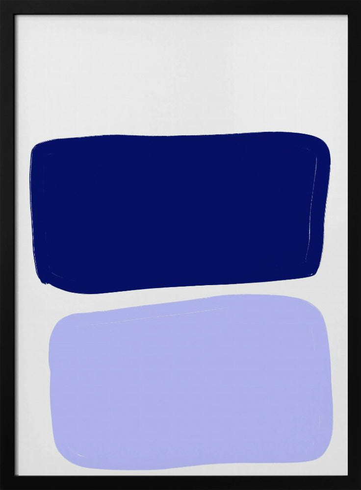 Dual Blue Blocks | Poster