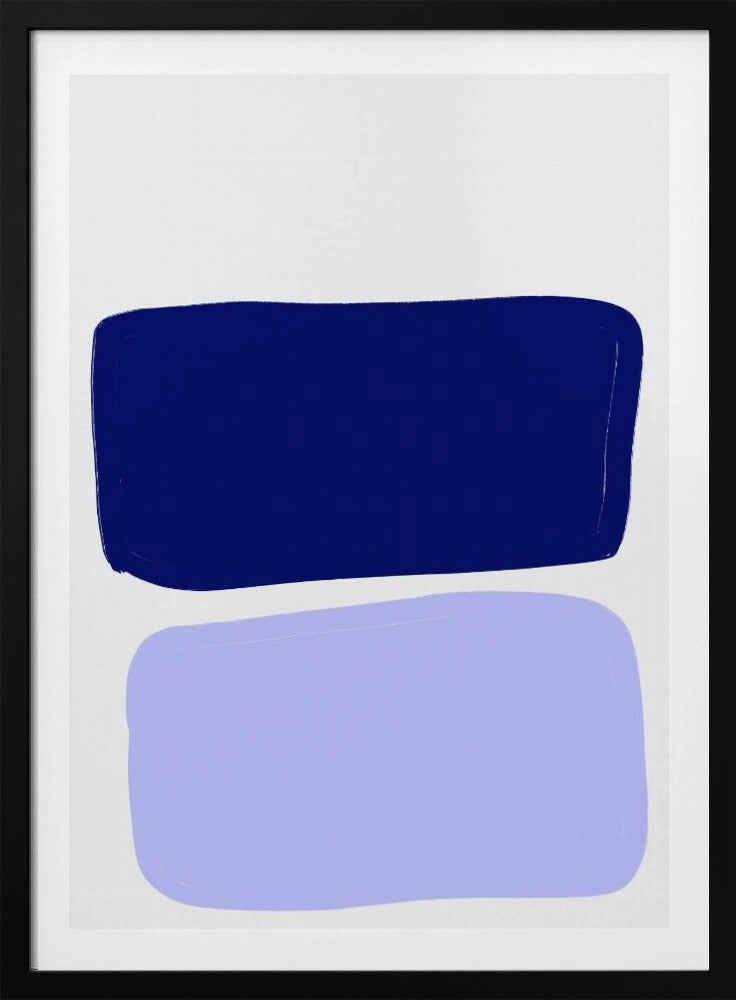 Dual Blue Blocks | Poster