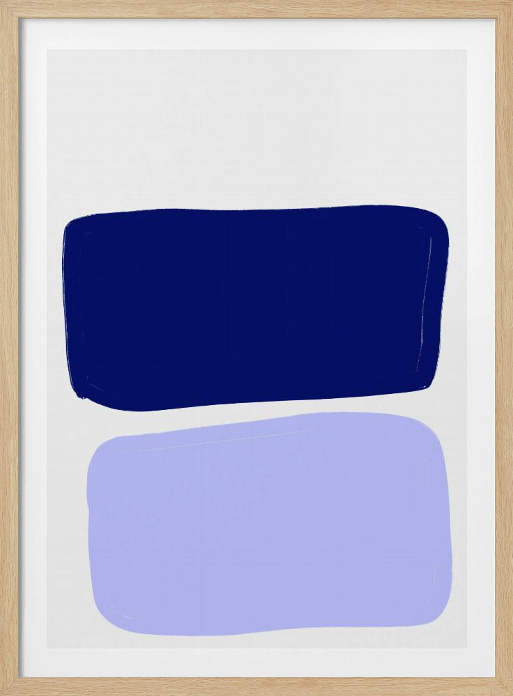 Dual Blue Blocks | Poster