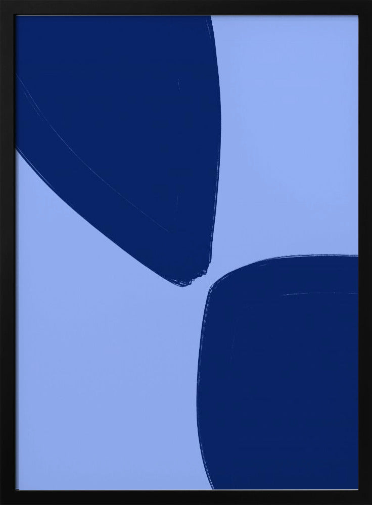 Blaue Blütenblattformen | Poster