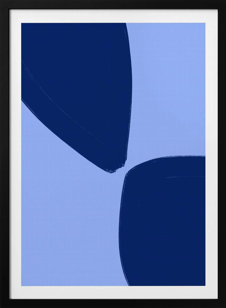Blaue Blütenblattformen | Poster