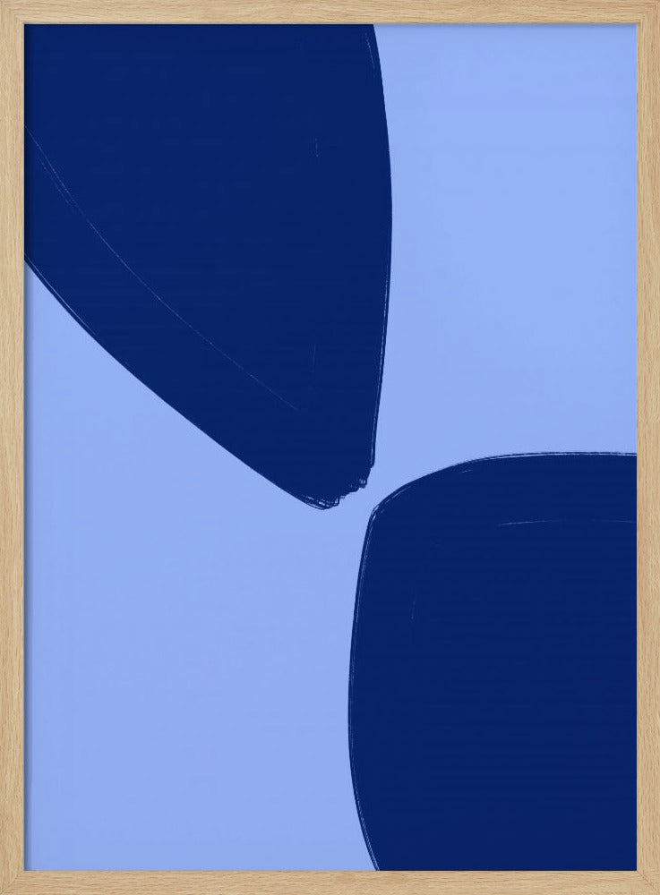 Blaue Blütenblattformen | Poster