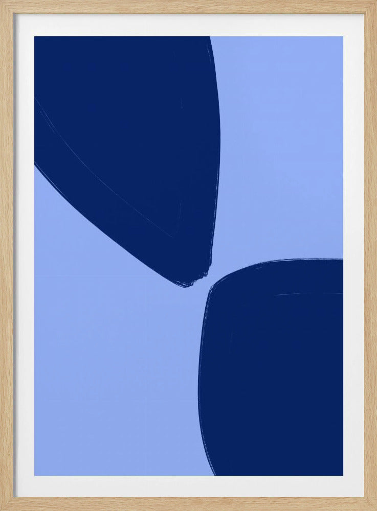 Blaue Blütenblattformen | Poster