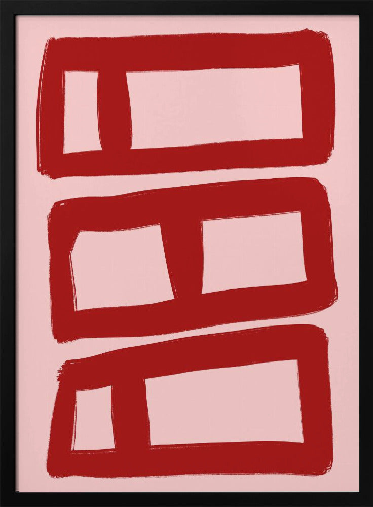 Rote Symmetrieblöcke | Poster