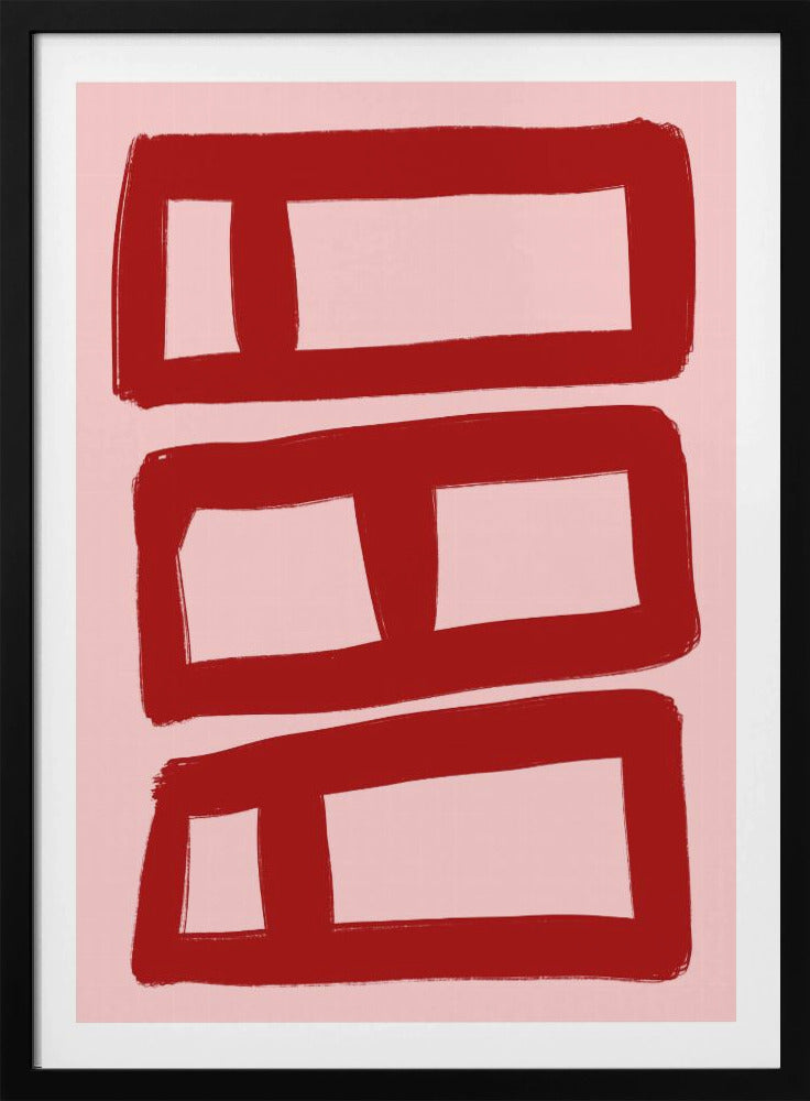 Rote Symmetrieblöcke | Poster