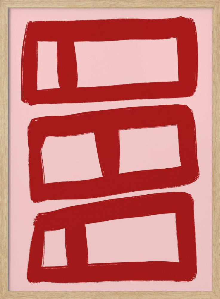 Rote Symmetrieblöcke | Poster