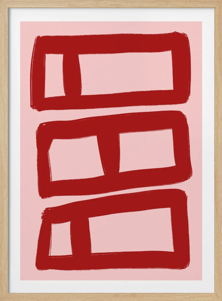 Rote Symmetrieblöcke | Poster