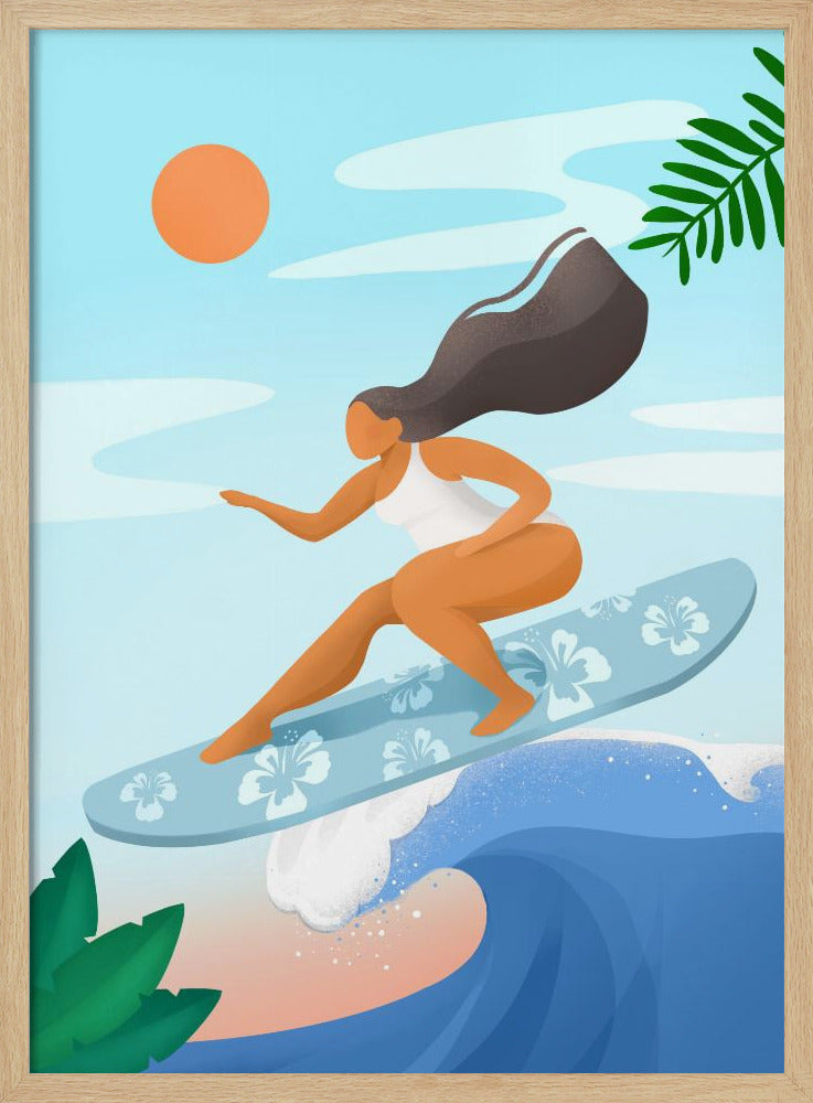 Surfen auf den Wellen | Poster