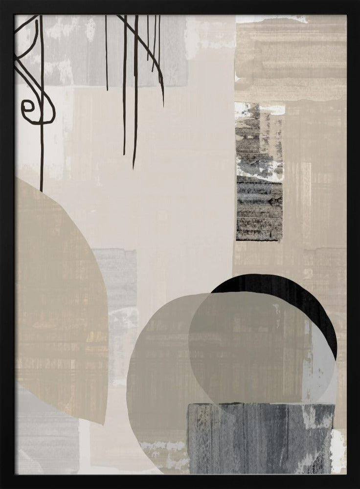 Monochrome Fluidität | Poster