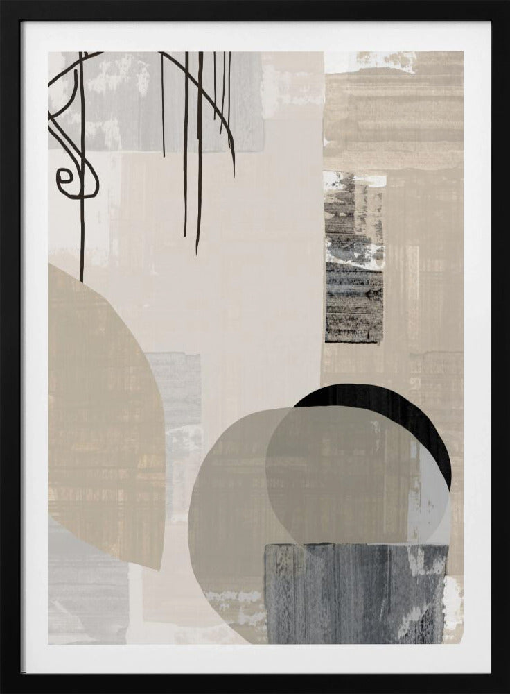 Monochrome Fluidität | Poster
