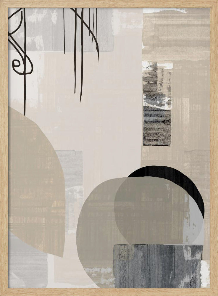Monochrome Fluidität | Poster