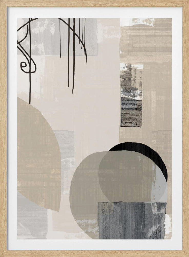 Monochrome Fluidität | Poster