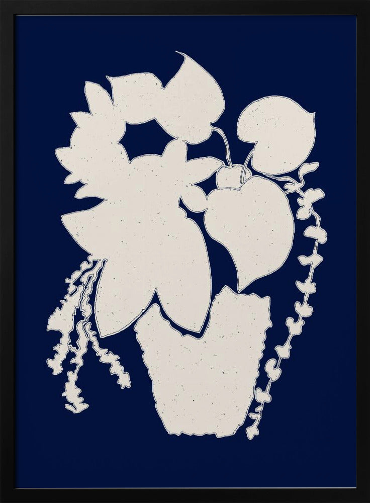 Florale Silhouette einer Pflanze | Poster