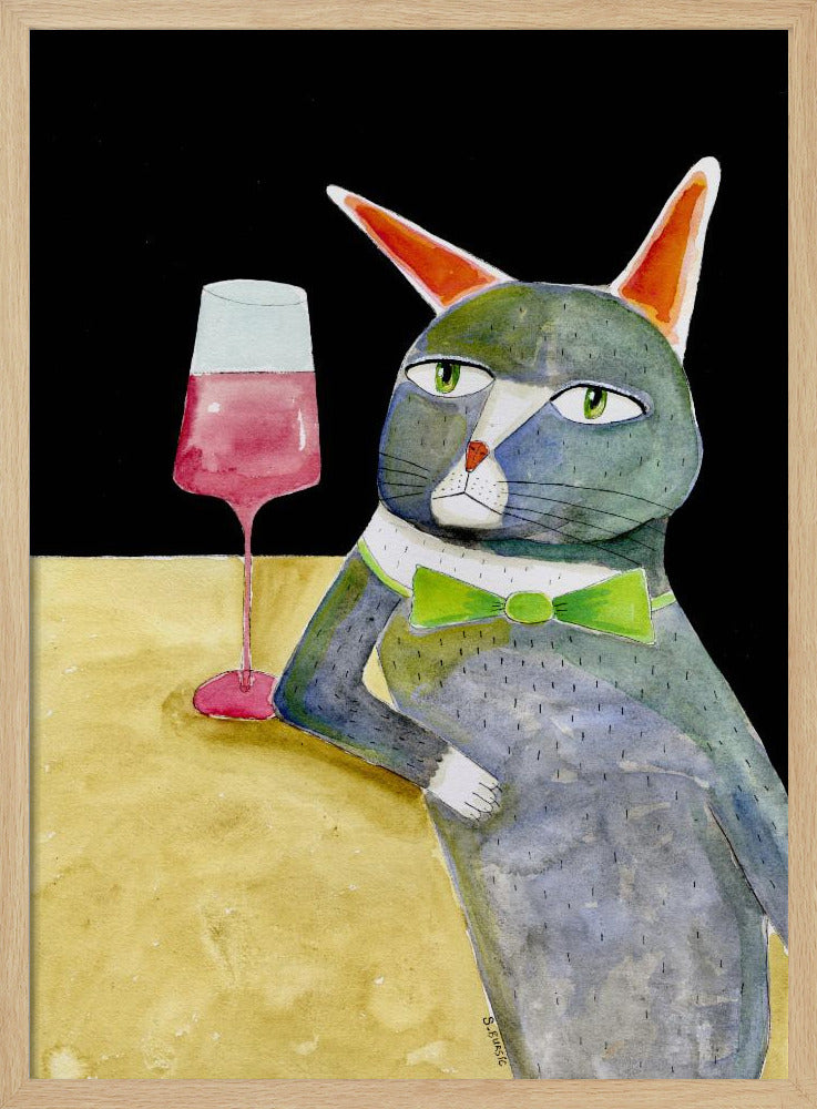 Katze an der Bar | Poster