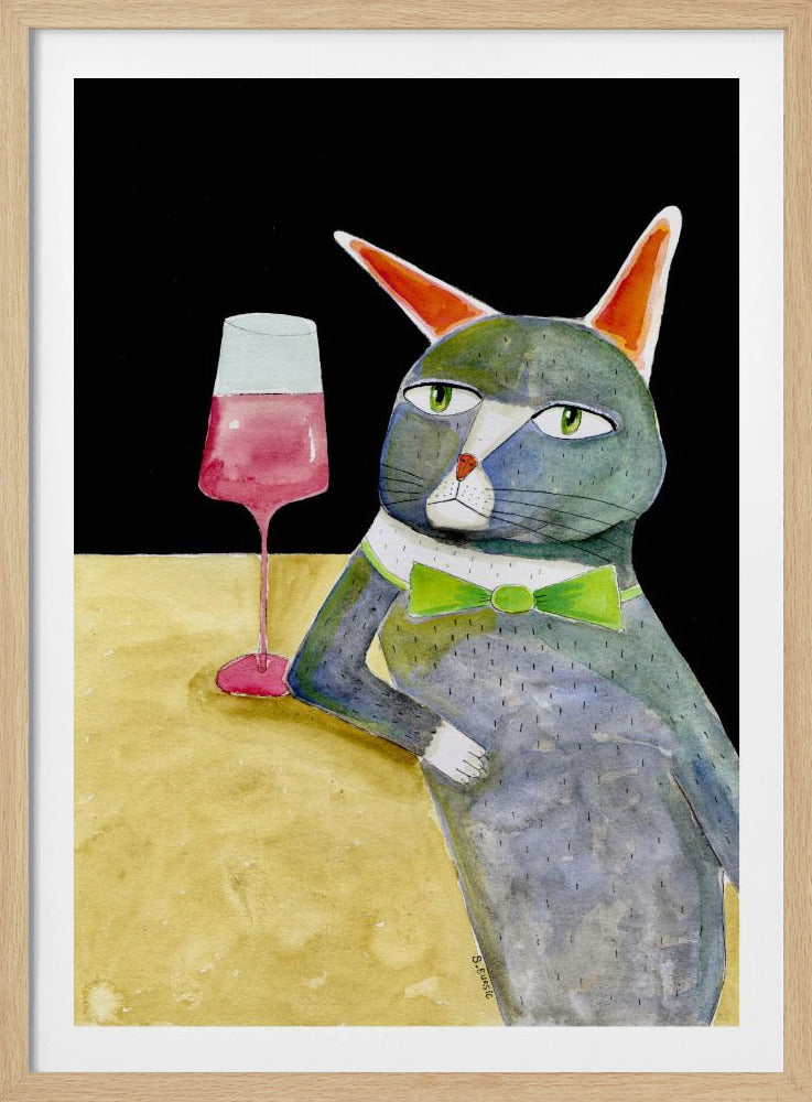 Katze an der Bar | Poster