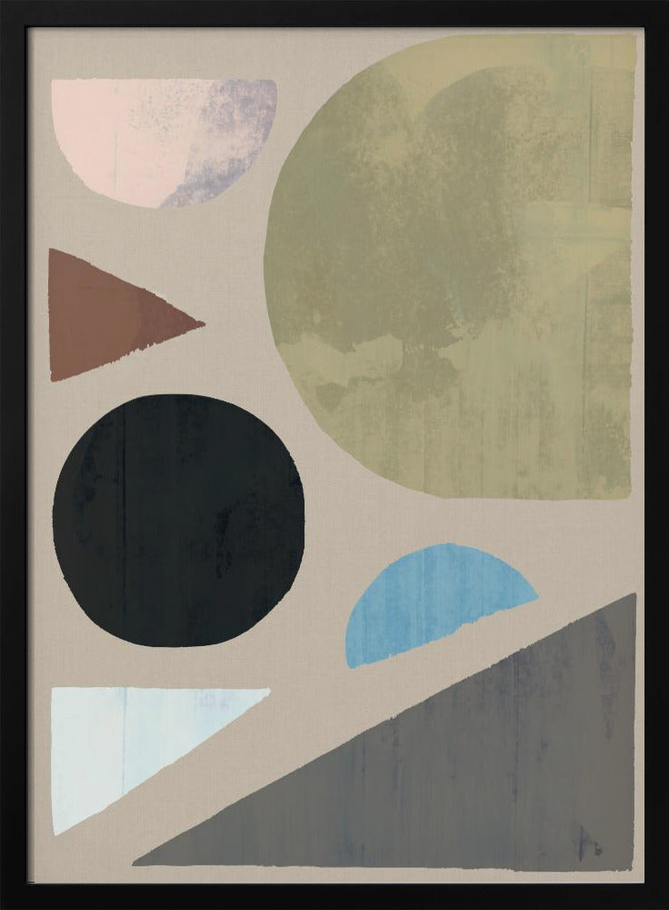 Abstract Shapes in Muted Tones | Poster