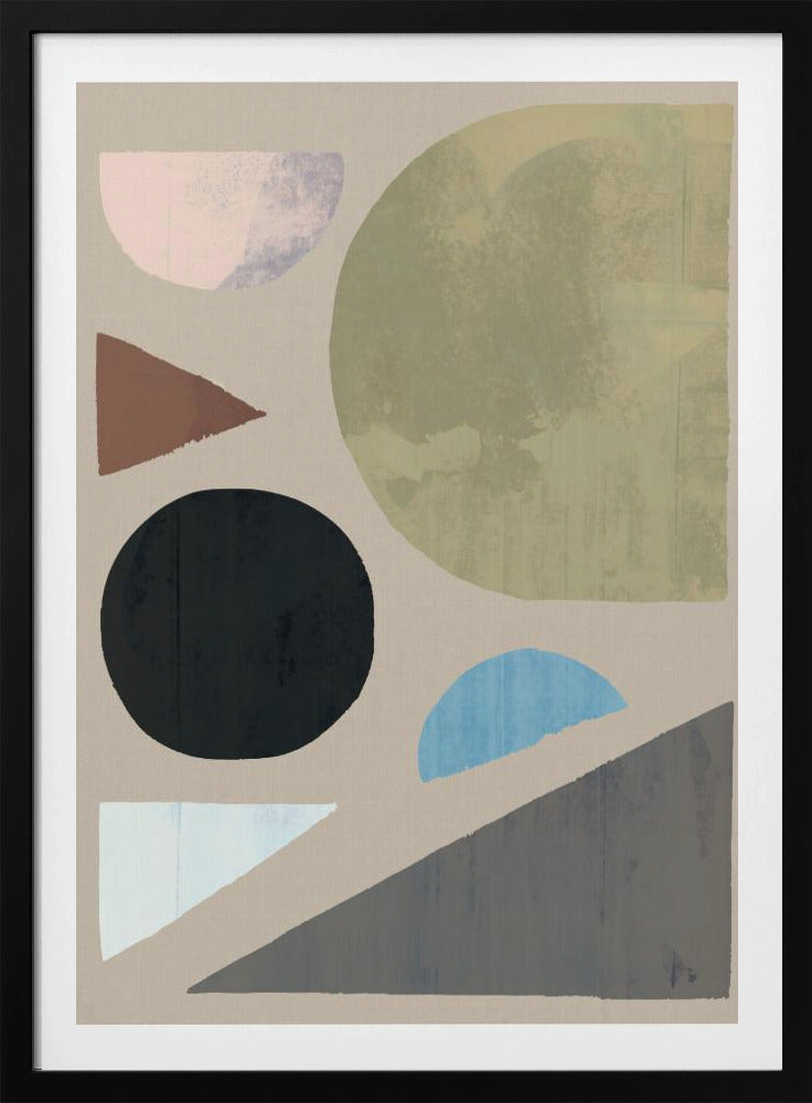 Abstract Shapes in Muted Tones | Poster