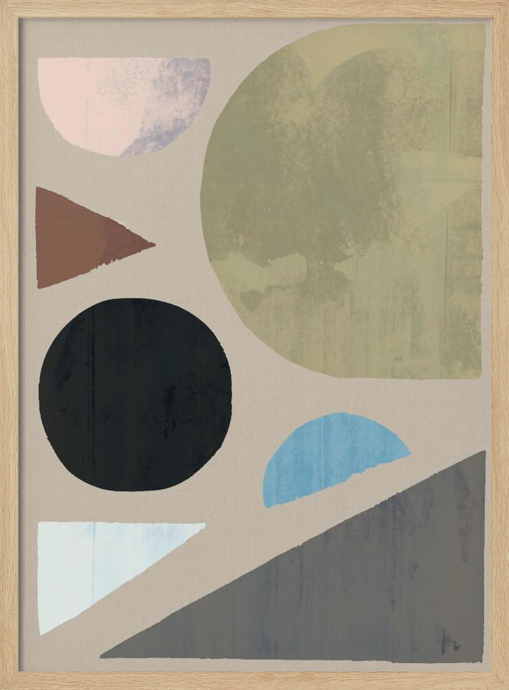 Abstract Shapes in Muted Tones | Poster