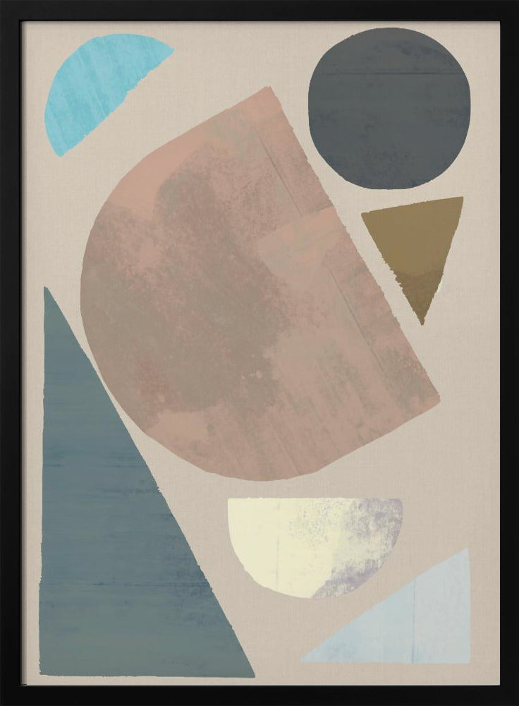 Abstract Shapes in Muted Tones | Poster