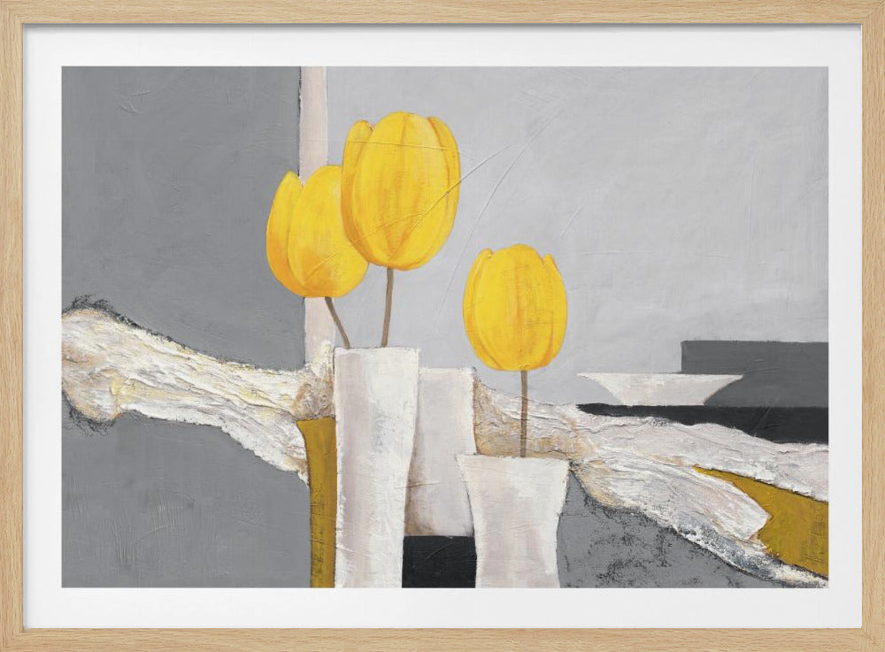Goldenes Tulpen-Trio | Poster