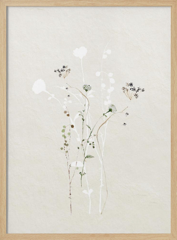 Gedämpfte botanische Elemente | Poster