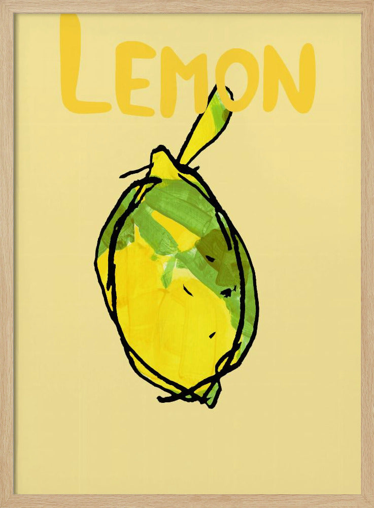 Gelbe und grüne Zitrone | Poster