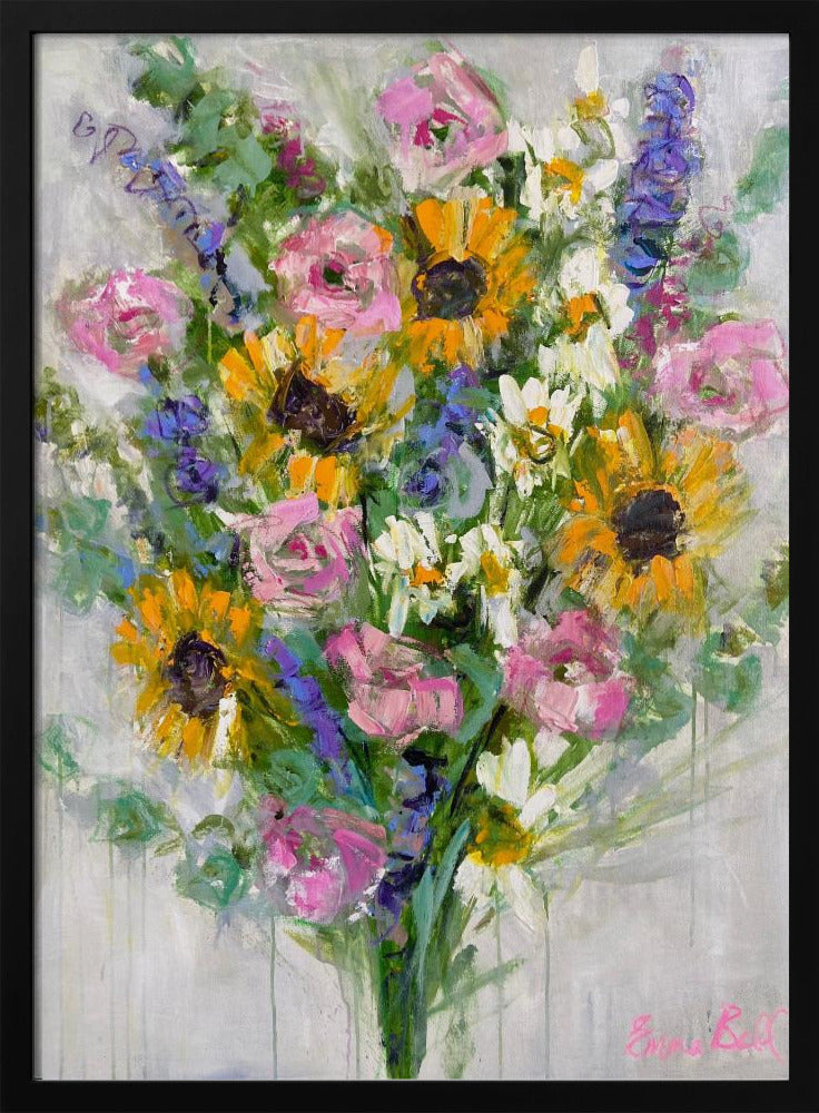 Lebendiger Sonnenblumenstrauß | Poster
