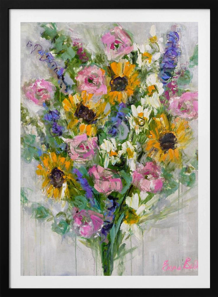 Lebendiger Sonnenblumenstrauß | Poster