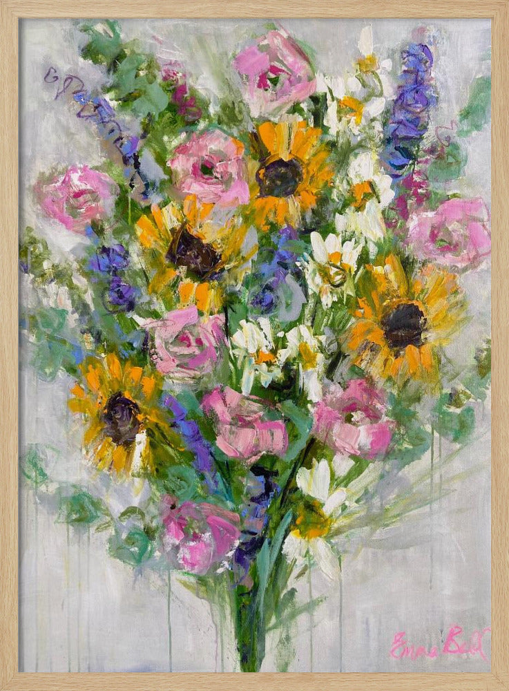 Lebendiger Sonnenblumenstrauß | Poster