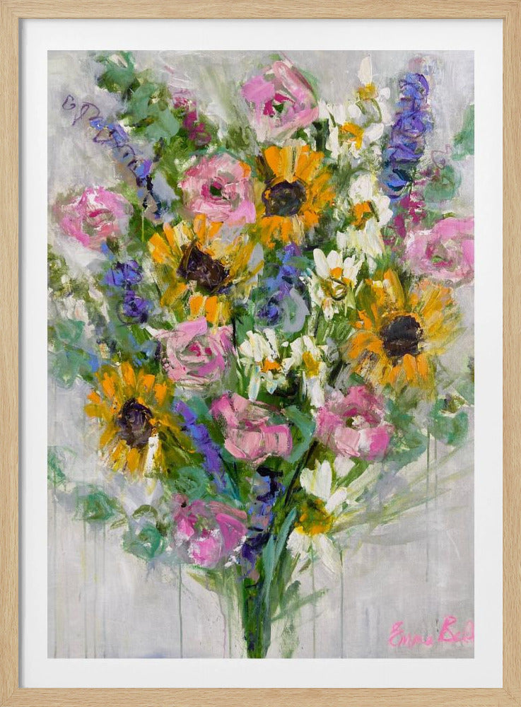 Lebendiger Sonnenblumenstrauß | Poster