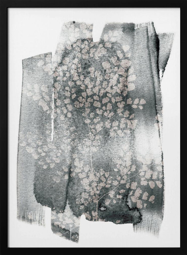 Abstraktes Aquarell, zarte botanische Muster | Poster