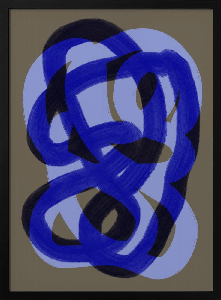 Blaue verschlungene Pfade | Poster