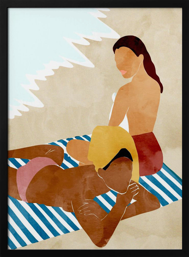 Minimalistische Strandszene | Poster