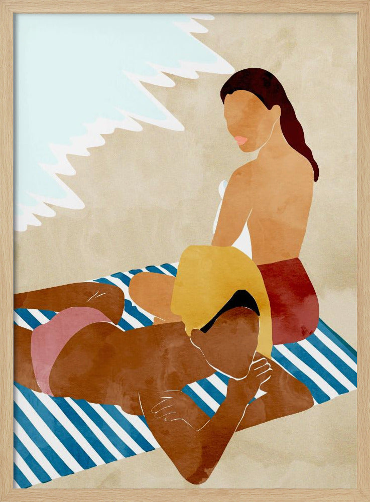 Minimalistische Strandszene | Poster
