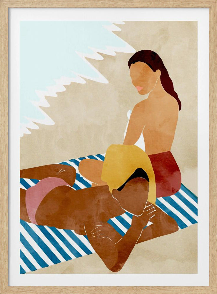 Minimalistische Strandszene | Poster