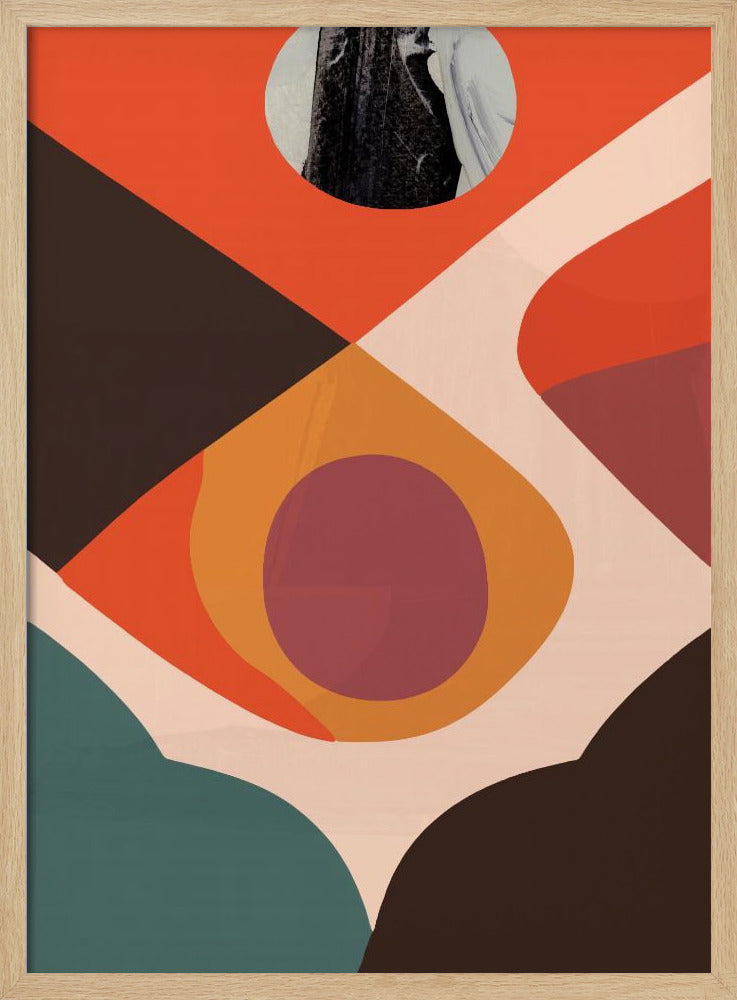 Geometrische Formen und gedämpfte Farben | Poster