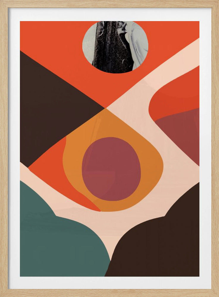 Geometrische Formen und gedämpfte Farben | Poster