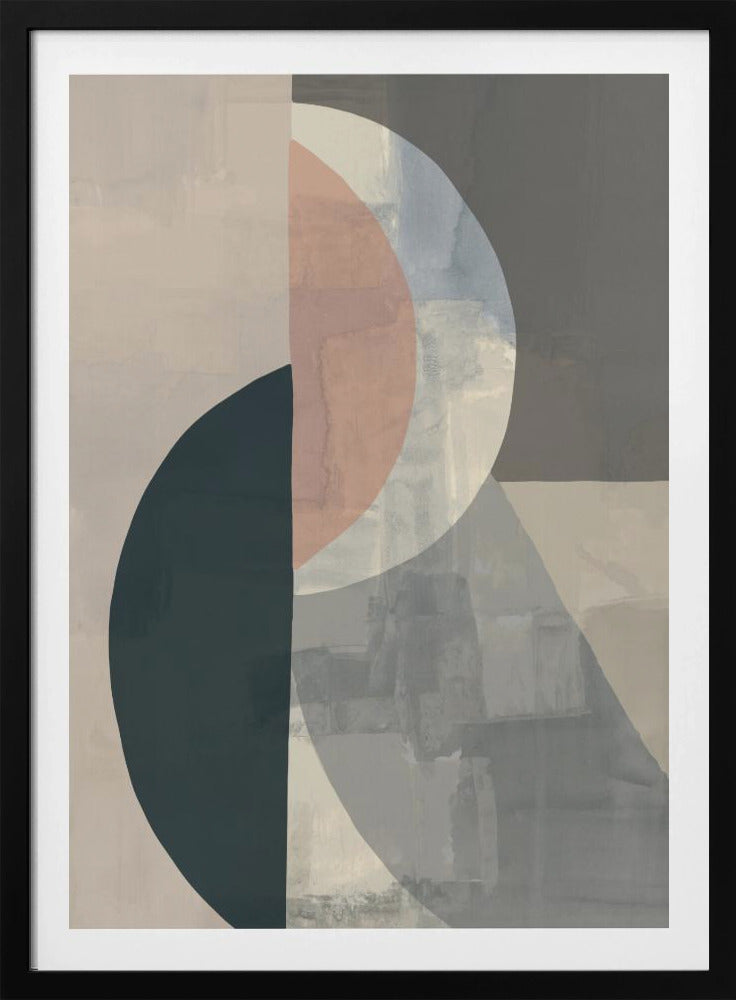 Geometrische Formen und gedämpfte Farben | Poster