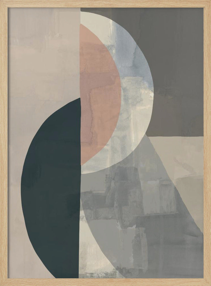 Geometrische Formen und gedämpfte Farben | Poster