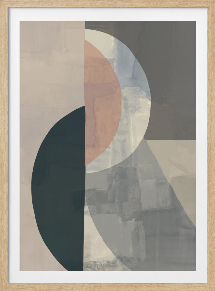 Geometrische Formen und gedämpfte Farben | Poster